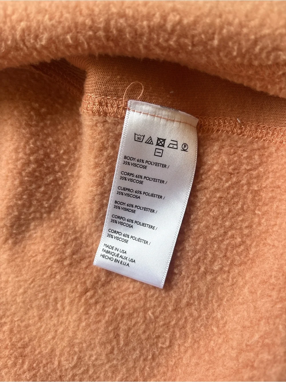 Free People Beach Oversized Comfy Sweatshirt Sz M Orange/Peach/Tan